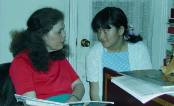 Marion Rubinstein, piano and recorder techaer, Sunnyvale, with student 4